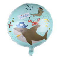 Fish family Theme shark Birthday Party Decoration Supplies Disposable Tableware Balloon Baby Shower Girl Gift