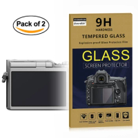 2x Self-Adhesive 0.25mm Glass LCD Screen Protector for Panasonic Lumix DMC GX850 / GX800 / GF9 / GF8 Digital Camera
