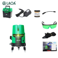 LAOA Li-ion 2/3/5 laser lines 360 degrees rotary 635nm auto level Laser Level with outdoor mode - receiver and tilt slash OK