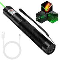 Tactical Laser 303 Pointer High Power USB Rechargeable Pen Laser Flashlight Green/Red/Blue Lazer Sight Pointer Adjustable Focus