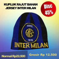 Kupluk Rajut Klub Sepak Bola Bahan Jersey Inter Milan