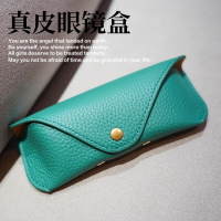 真皮眼鏡盒男女加厚抗壓形便攜式眼鏡袋手工頭層牛皮太陽鏡墨鏡盒