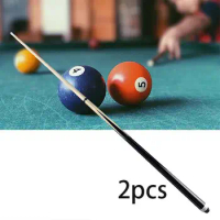 2x Short Pool Cue Billiard Cue 's Practice Cue Wooden Billiard Rod Kids Pool Stick for Pool Table S Adults