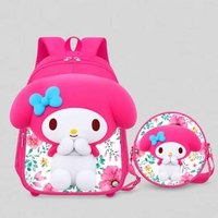 Tas sekolah anak PAUD Ransel dorong anak perempuan motif kartun TANPA TROLI MLD PINK PAUD