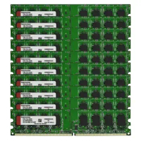 10pcs Bulk/Lot DDR2 2GB 800Mhz PC2-6400 DIMM Desktop RAM 240Pin 1.8V NON ECC computer 2gb ram Random chips