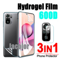 3 IN1 Hydrogel Film For Xiaomi Redmi Note 10S 10 T S 10T 5G Pro Max 10Pro Back Camera Glass For Note10Pro 5 G Screen Protector