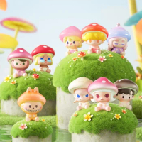 Dimoo Labubu Crybaby Pucky Mushroom Elf Mini Anime Figure Limited Edition Doll Cute Figurine Kid Toy Birthday Gift