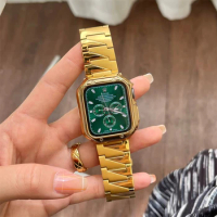 Women Gold Wristband For Apple Watch Band 8 Ultra 49mm 7 SE 6 5 4 3 41mm 45mm 38/42mm 44 40mm Strap + Case Lady Metal Bracelet