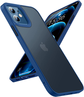 【日本代購】TORRAS 手機殼 半透明 美軍MIL規格 iPhone 12、12 Pro 藍色