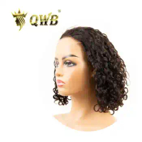 Queen Weave Beauty Water Wave Bob Wig 5x5 HD Lace Closure Preplucked 150% Density Brazilian Human Hair Hair Free Shipping 8-12"