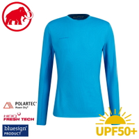 【MAMMUT 瑞士 男 Sertig Longsleeve排汗長袖《龍膽花》】1016-00020/排汗衣