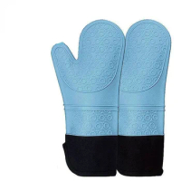 1PCS Extra Long Oven Mitts and Pot Holders Sets Heat Resistant Silicone Cooking Gloves Hot Pads Potholders