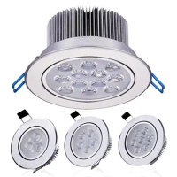 Round dimmable LED downlights, 3W, 6W, 10W, 14W, 18W recessed COB LED ceiling light, ac85-265V indoor lighting