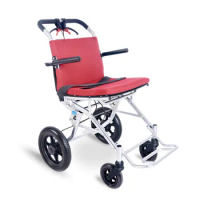 Foldable and lightweight wheelchair for elderly peoplenon inflatable small wheel chair, solid tire Walking Stick