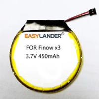 3.7V 450mAh Rechargeable li Polymer Round battery For Smart watch Finow x3