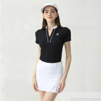 Golfist Golf Women's T-shirt Short Sleeves Quick Dry Breathable Short Skort Elastic Waist Leisure Sportswear