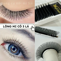 Mi khay Cỏ ba lá - mi cỏ 3 lá cong C -CC-D- 0.07 -mix size 9->14mm_dụng cụ nối mi Sài gòn Mỹ Phẩm Co
