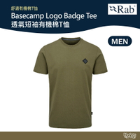 英國 RAB Basecamp Logo Badge Tee 透氣短袖有機棉T恤 男款 淺卡其 QCC09【野外營】
