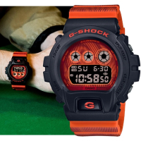 CASIO卡西歐 G-SHOCK 奇妙科幻世界 螢光色調電子錶 DW-6900TD-4 亮橘