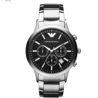 EMPORIO ARMANI 亞曼尼 官方授權 優雅典華三眼計時錶(AR2434)44mm