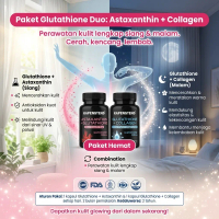 Paket Glutathione Duo: Astaxanthin + Collagen
