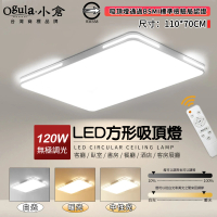 Ogula 小倉 120W吸頂燈 LED客廳燈 110×70cm白色長方形款 台灣認證(吸頂燈/客廳燈/超薄臥室燈/現代簡約)
