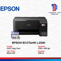 Epson EcoTank L3210 Printer Resolusi 5760 x 1200 dpi & Tinta Epson 003 USB 2.0 Print Copy Scan Paper