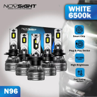 NOVSIGHT Lampu Led Mobil N96 2Pcs Super Terang H4 H11H16 H1 H7 H8 H9 200 Watt 40000Lm Putih 6500k Sm