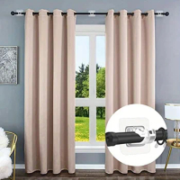 8PCS No Drill Curtain Rod Brackets Adjustable Curtain Rod Hooks Curtain Hangers for Bathroom Kitchen Home Bathroom and Hotel