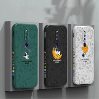 Sarung OPPO F11 Pro, warna pepejal OPPO F11 Pro Ilustrasi Angkasa Angkasawan sarung telefon XTKR