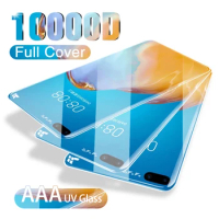 UV Tempered Glass For Huawei Mate 40 Pro Mate 20 mate30 Pro Screen Protector New Full Cover Case P40 Pro P30 Pro P50 Pro UV Film