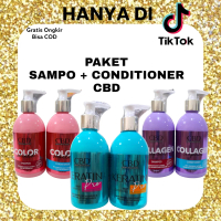 PAKET CBD SHAMPO CONDITIONER KERATIN HIJAU / COLOR SHIELD MERAH / COLLAGEN UNGU / SAMPO CBD CONDITIO