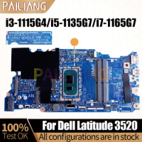 For Dell Latitude 3520 Notebook Mainboard Laptop 213047-1 03VVMC 0C9RFG i3-1115G4 i5-1135G7 i7-1165G7 Motherboard Full Tested