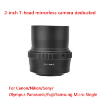Metal T2 Lens Adapter Ring M42x0.75 Thread For 2" Telescope To For Olympus M43 Sony NEX E Canon EOSM Nikon N1 Samsung NX Cameras