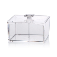 多用途4格方形透明壓克力收納盒(15x15x10cm) #1655