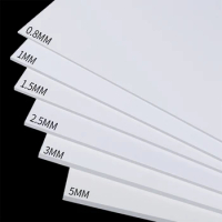1/2/3Pcs White ABS Plastic Board Model Sheet Material For DIY Model Part Accessories Thickness 0.8 1 1.5 2 3mm
