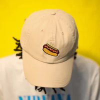 Hotdog Embroidered Dad Hat Sausage Baseball Cap Cute Woman Summer Cotton Sun Hat Man Trucker Hats Adjustable
