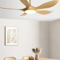 52Inch 5ABS Blade Ceiling fan with LED light and Remote Control Lamps for room fan with ceiling light home fan Used for bedroom