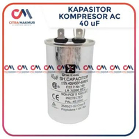 Kapasitor AC 40 uf Capasitor Outdoor Air Conditioner Kompresor Almunium Mesin OneCool 1,5 2 pk sharp