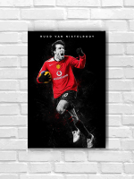 โปสเตอร์ Ruud van Nistelrooy รุด ฟาน นิสเตลรอย Manchester United Manu นักฟุตบอล Poster รับทำ โปสเตอร