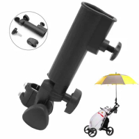 Umbrella Storage Stand Multifunction Trolley Umbrella Holder Adjustable Angle Umbrella Mounting Device for Golf Cart Wheelchair