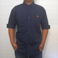 Kemeja Tactical Pria M-tac Lengan Panjang Warna Navy