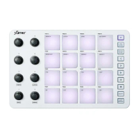 MIDI Controller Pad Wireless Portable USB MIDI Controller with 16 MPC Drum Pads 8 Assignable Knobs Note Repeat Rechargeable