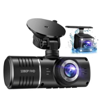 Car Dash Cam,3 Channel Dash Cam,1080P Dash Cam Front and Inside, Triple Dash Cam, G-Sensor, 24Hr Parking, Loop Recording