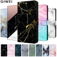 Leather Flip Case For Oneplus 9 10 Pro 8 9Pro Marble Wallet Phone Case for One plus Nord CE 2 5G N10 N100 N200 Stand Book Cover