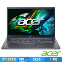Acer 宏碁 Aspire 5 A517-58M-7661 17.3吋筆電(i7-1355U/16GB/512GB/Win11)