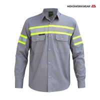MokoWorkwear - Wearpack Safety Grey List Lime Abu Muda Polos X-Airflow Technology dan Scotchlite Ref