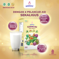 ASI Booster MOMSY  Almond Mix Rasa Vanilla , Rendah Gula 6 sachet [PROMOLIVE] Bumil Busui