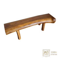 【吉迪市柚木家具】柚木樹幹造型條凳 EFACH017A2(休閒椅 長凳 椅子 客廳 實木)
