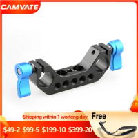 CAMVATE 15mm Railblock Rod Clamp with Adjustable Thumbscrew for DSLR Camera Shoulder Rig 15mm Rod Support Photography Accessorie